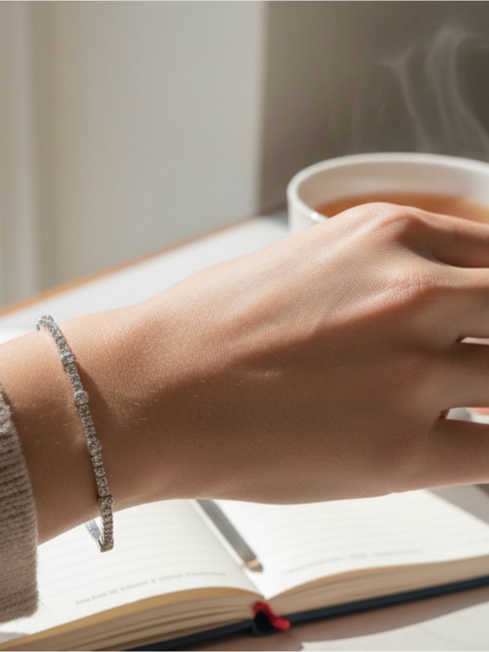 Elegant Silver Crystal Tennis Bracelet - Women Jewelry